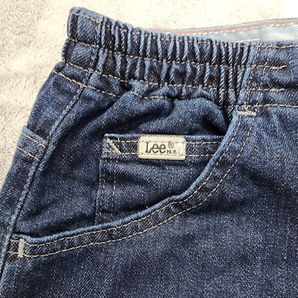Lee Jeans Womens 12 SHORT Blue Relaxed Fit Side Elastic Mid Rise Stretch Denim - Picture 2 of 13